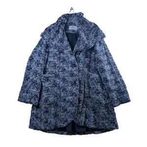 Janska Faux Fur Jacket Womens Small Polyester Button Closure Made In USA EUC